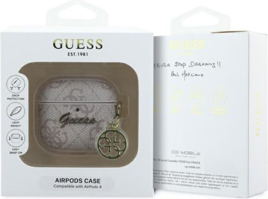 Guess Hülle Apple Airpods 4 Gua4g4gsmp Pu 4g mit Anhänger Pink
