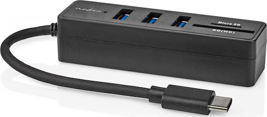 Nedis Usb Hub Nedis Ccgb64250bk01 Βάση Σύνδεσης Ενσύρματο Usb Type-c Μαύρο 13840735 5412810000000