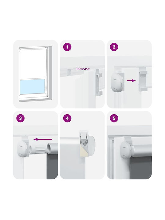 vidaXL Roller Blinds Total Blackout White W60xH230cm 4011978