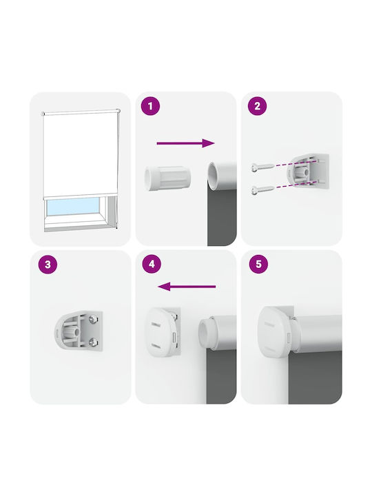 vidaXL Roller Blinds Total Blackout White W60xH230cm 4011978