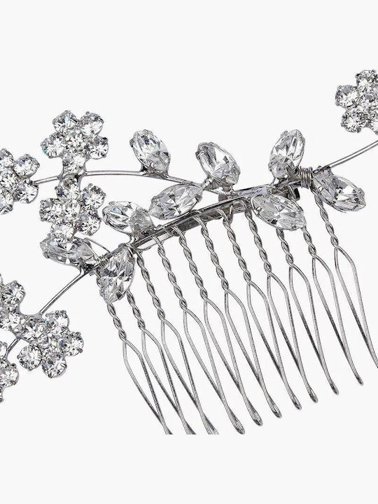 Bridal Jewelry Comb Zircon Silver Shade Gabriela Crystal Comb Ba589 Hair Duty Hrd-ba589