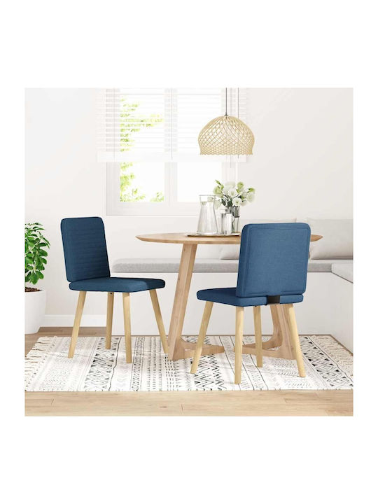 Dining Room Fabric Chair Blue 45x54x86cm 2pcs