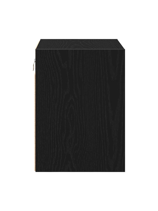 Wall Living Room Cabinet made of Particle Board Black 40x30x41cm