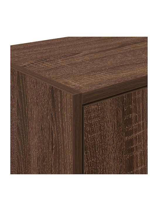 Wall Living Room Cabinet Made of Particle Board Brown Oak 40x30x41cm