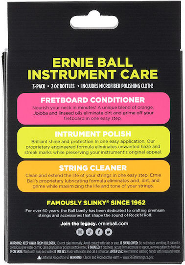 Ernie Ball 4225 Instrument Care 3-pack