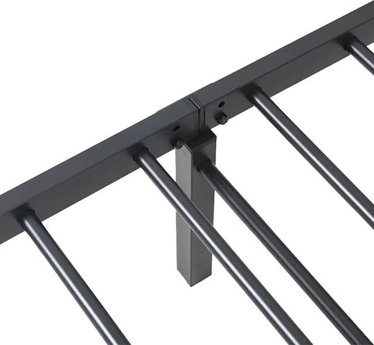 Folding Guest Bed with Mattress 30cm Single Black 200x100cm