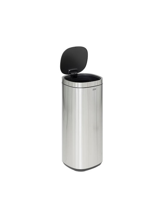5Five Waste Bin Waste Metallic Gray 50lt 1pcs