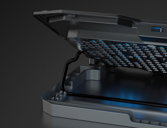 Powertech PT-1346 Cooling Pad for Laptop up to 15.6" with 2 Fans and Lighting