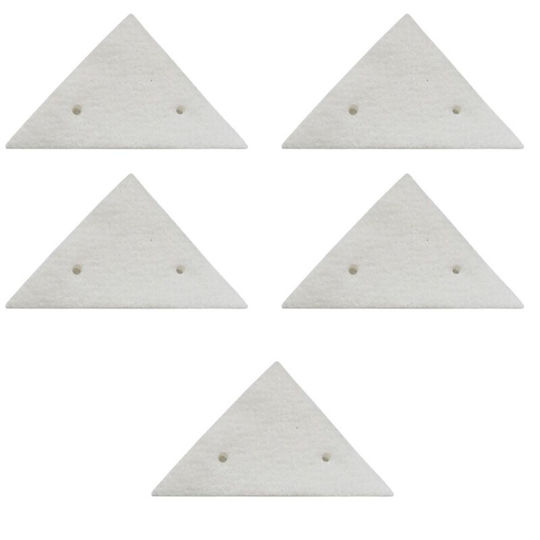 Set of 5 Replacement Blades for Double Magnetic Window Cleaners for Glass Thickness between 3 and 18 mm, White