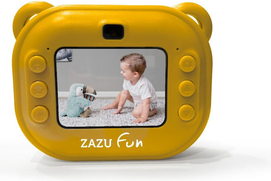 Zazu Fun Kids Camera 48 Mp Instant Printing Hd 1080p Yellow