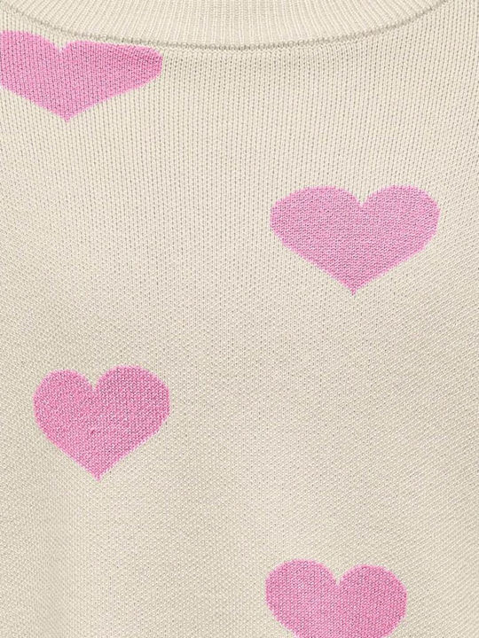 Kids' Sweater Long Sleeve Pink, Beige