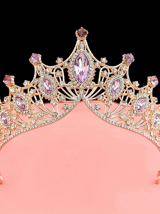 Official Radiant Princess Tiara/Crown - Fancy Rhinestones Pearls Dazzling Diamonds Gold Purple