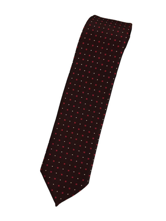 Raniami Men's Tie Printed in Burgundy Color