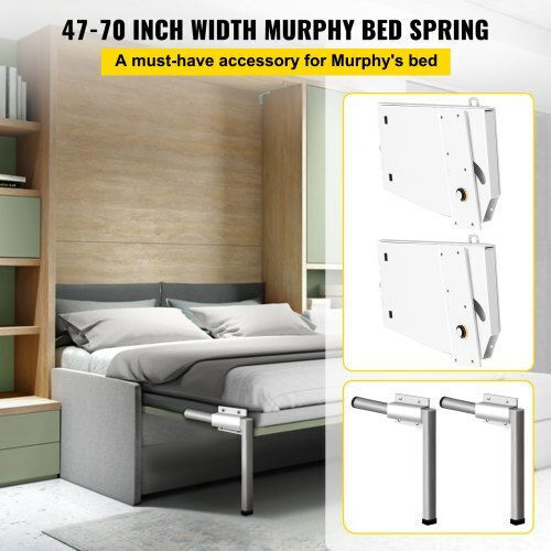 Vevor Μηχανισμός Στήριξης Τοίχου Murphy Κρεβάτι Κάθετο Λευκό Cjzfcj00000000001v0