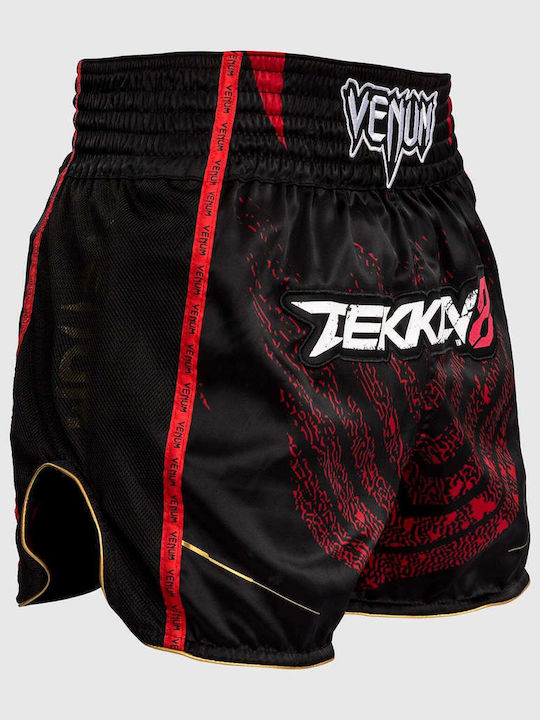 Venum X Tekken 8 Marshall Law Muay Thai Shorts Black Red Gold