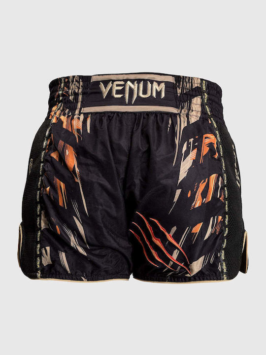 Pantaloni Scurți Muay Thai Venum Tiger Negru Portocaliu