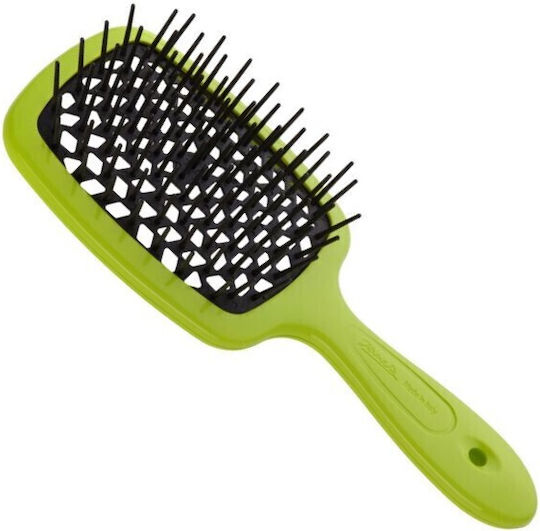 Janeke Superbrush Brush Hair for Detangling Lime-Black