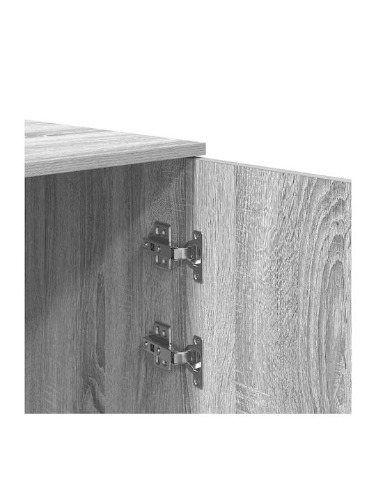 Wall-Mounted Living Room Cabinet made of Grey Particle Board Sonoma 50x45x103.5cm