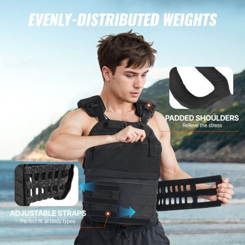 Vevor Ρυθμιζόμενο Γιλέκο Βάρους 18kg Άνδρες & Γυναίκες Προπόνηση & Τρέξιμο Kdjzlkxbb40lg2zl8v0