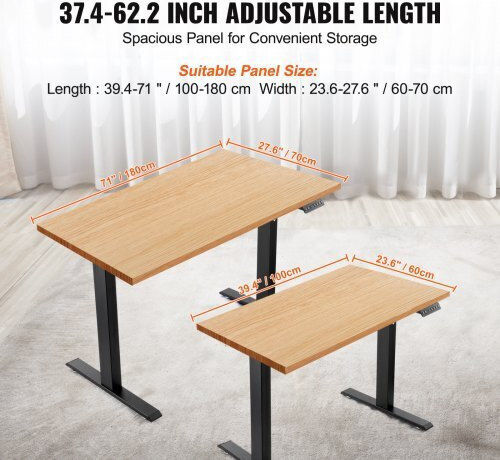 Vevor Collapsible Desk Base made of Metal Black 95x58x70cm