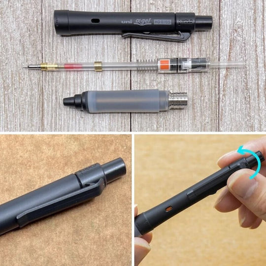 Uni Kuru Toga Alpha-Gel Switch 0.5mm Mechanical Pencil Black M5-1009gg 1 Piece 24 4902778271995