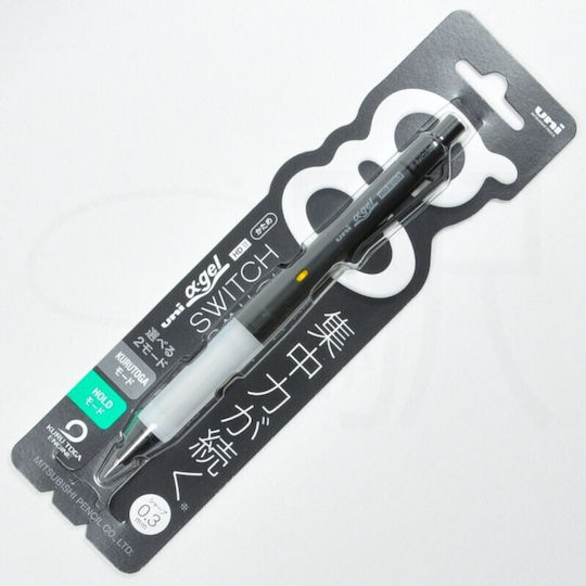 Uni Kuru Toga Alpha-Gel Switch 0.5mm Mechanical Pencil Black M5-1009gg 1 Piece 24 4902778271995