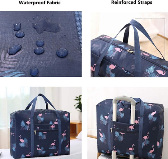 Bag Sack Voyage Navy Blue Fabric L47xW16xH33cm