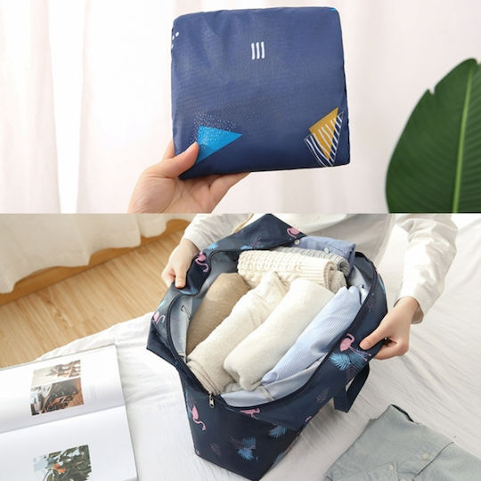 Bag Sack Voyage Navy Blue Fabric L47xW16xH33cm