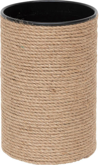 Atmosphera Bill Decorative Basket Wicker with Lid & Handles Beige 36x36x49.5cm