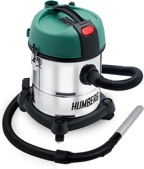 Humberg Vacuum Wet / Dry 1200W with Stainless Bin 20lt