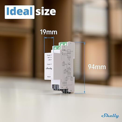 Трифазен енергиен измервател Shelly Pro Em 120a