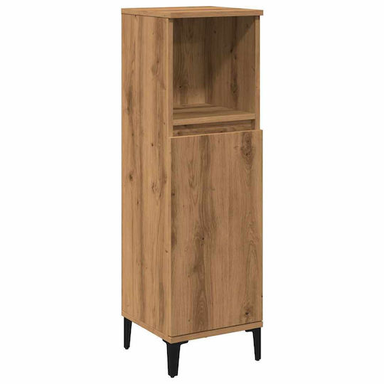 vidaXL Bathroom Cabinet L30xW30xH100cm Oak