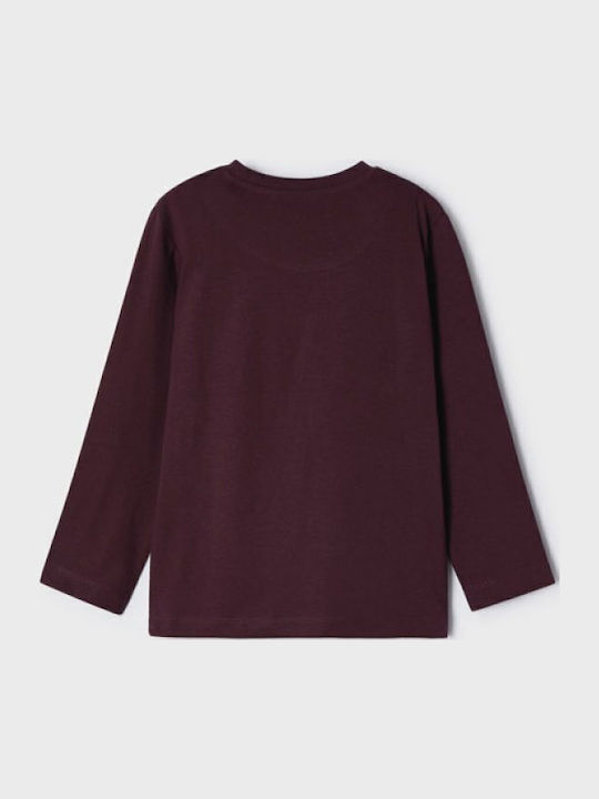Kids' Shirt Long Sleeve Burgundy Ecofriends