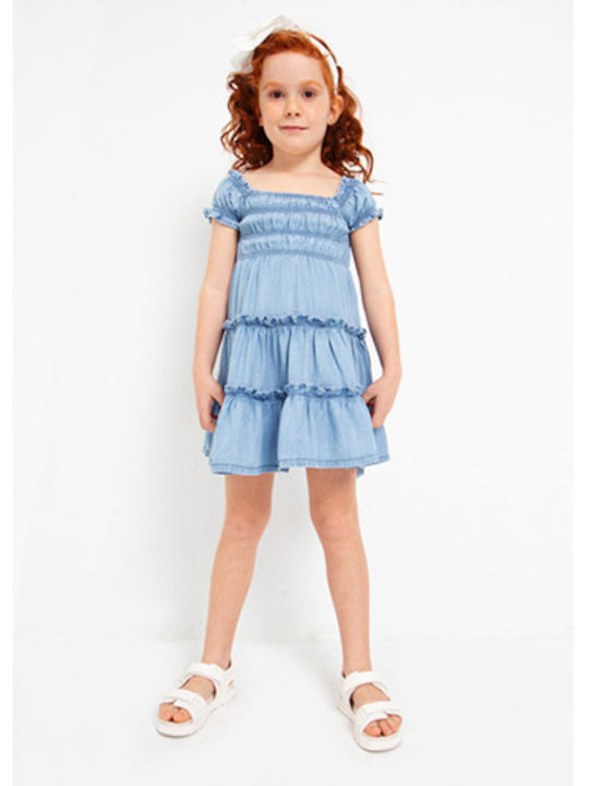 Rochie pentru Copii Mâneca scurta Denim Blue