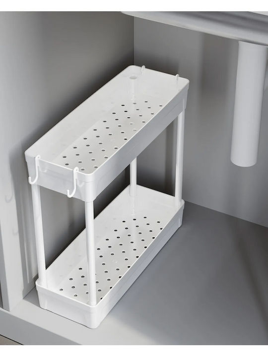 Femmit Rafturi de organizare a bucătăriei Plastic în Alb Culori 36x39x13cm