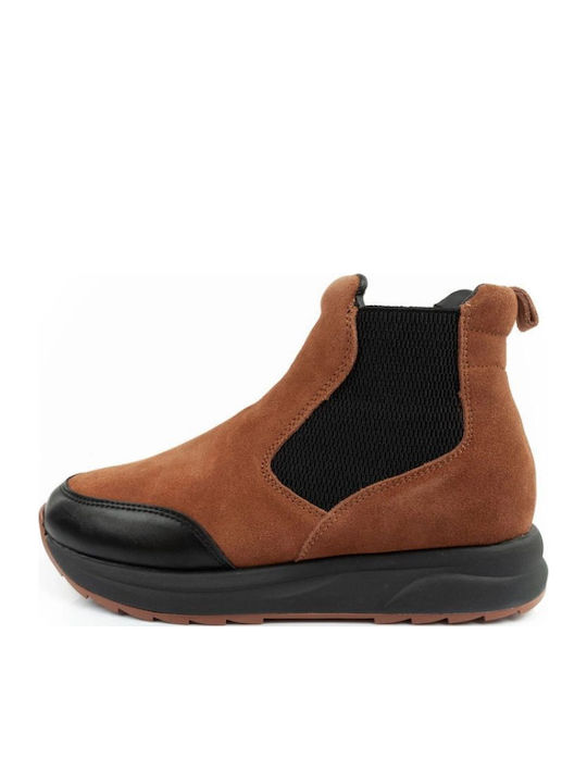 Beverly W Leather Women's Ankle Boots Beige