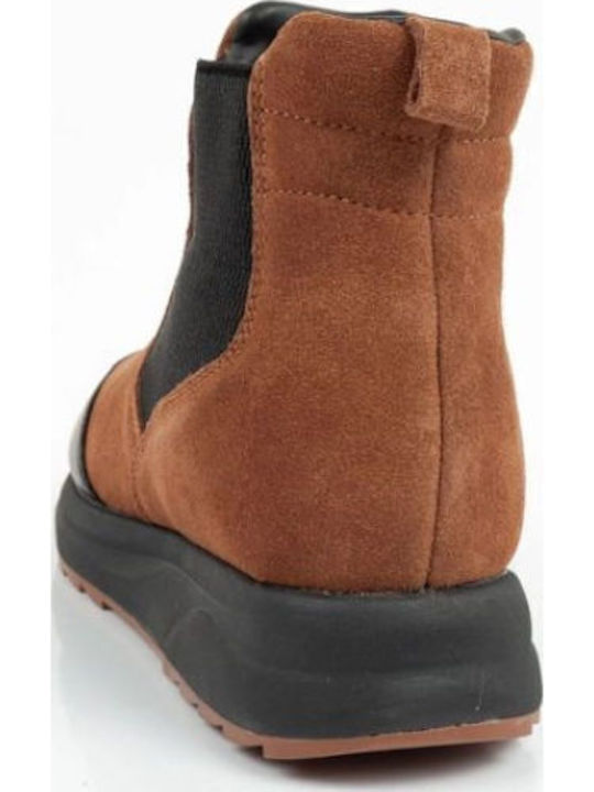 Beverly W Leather Women's Ankle Boots Beige