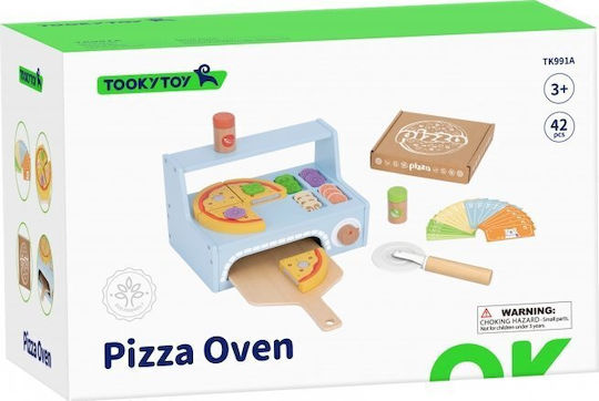 Tooky Toys Pizza Oven made of Wood for 3+ years Years
