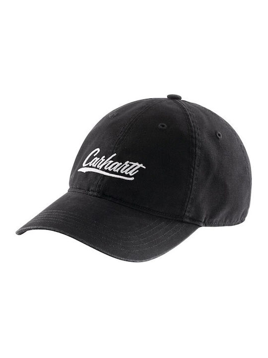 Carhartt Black Canvas Script Graphic Cap Black Mpn 105247-n04