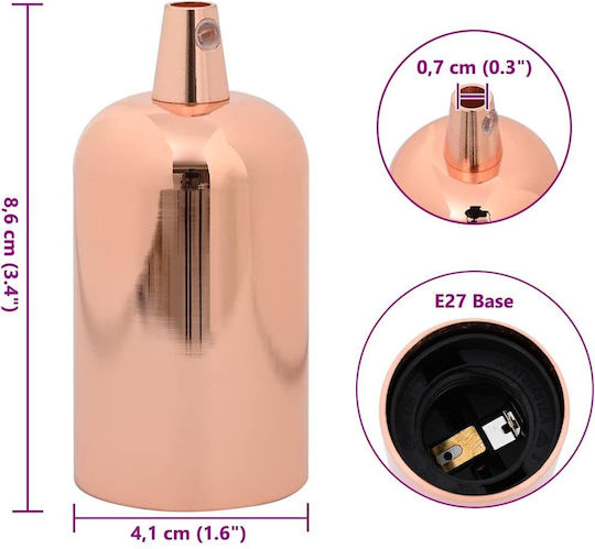 vidaXL Λάμπες LED 60W 86mm για Ντουί E27 Ροζ 2τμχ