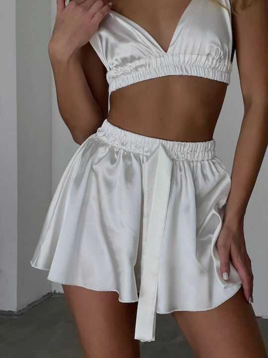 La Lolita Amsterdam Winter Women's Robe with Pajamas White Ashlyn