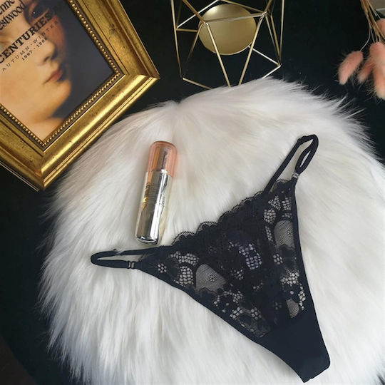 Chicret Γυναικείο Sexy String με Δαντέλα Μαύρο
