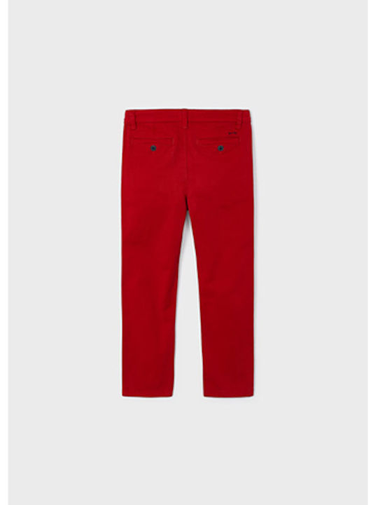 Παιδικό Παντελόνι Chino Υφασμάτινο Κόκκινο Basic