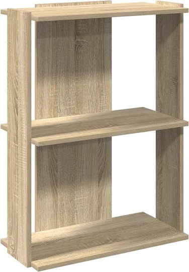Βιβλιοθήκη 3 Επιπέδων Sonoma Δρυς 60x30x80 Εκ Επεξεργ Ξύλο Καφέ 60 X 30 X 80 Cm