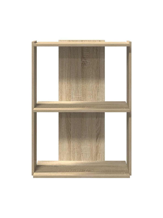 Βιβλιοθήκη 3 Επιπέδων Sonoma Δρυς 60x30x80 Εκ Επεξεργ Ξύλο Καφέ 60 X 30 X 80 Cm