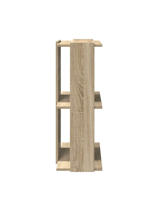 Βιβλιοθήκη 3 Επιπέδων Sonoma Δρυς 60x30x80 Εκ Επεξεργ Ξύλο Καφέ 60 X 30 X 80 Cm