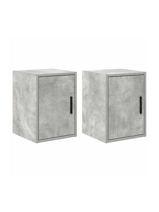 Wandhängendes Wohnzimmer Schrank aus Spanplatte Grau 30x30x41cm