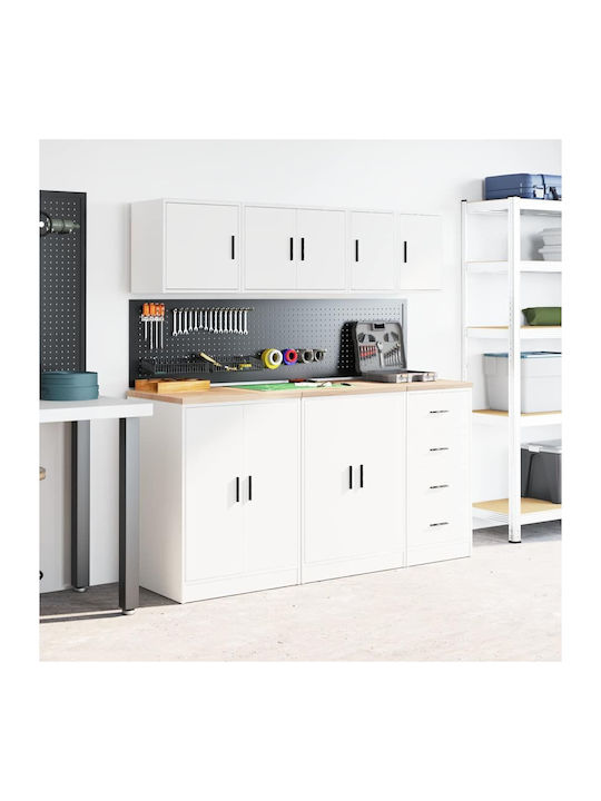 Wall Living Room Cabinet Made of Particle Board White 30x30x41cm