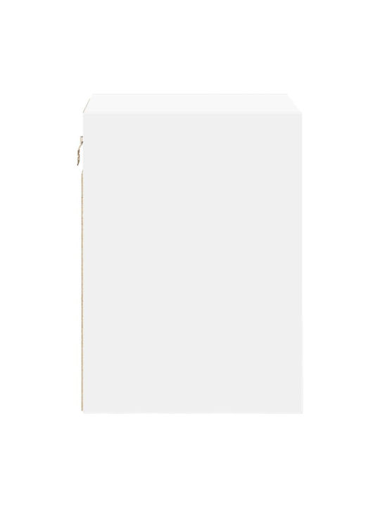 Wall Living Room Cabinet Made of Particle Board White 30x30x41cm