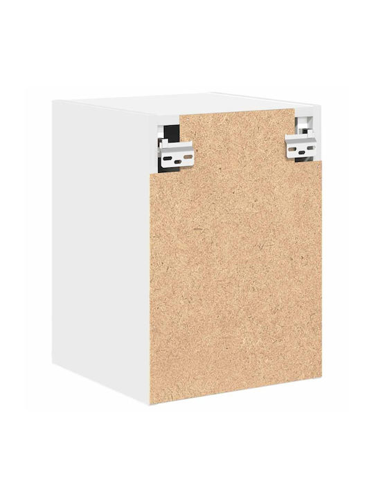 Wall Living Room Cabinet Made of Particle Board White 30x30x41cm